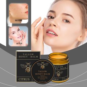 Citrus Vanilla Grass-Fed Tallow Honey Balm, Raw Honey & Olive Oil Natural Moisturizing Cream