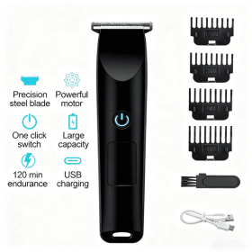 Men Pro Electric Hair Clippers Beard Trimmer Cutting Barber Shaving Machine Black(Logistics only For USPS.TK/TMEU only For self-pickup)