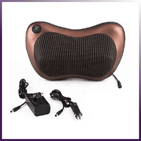 Back and Neck Massage Pillow with Heat - Ergonomic 3D Mesh Shiatsu Massager with Car Adapter, Portable Relaxation for Home, Office & Travel