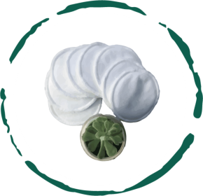 Reusable Facial Rounds Pads 5 pcs - Washable Bamboo Cotton Makeup Remover Pads with Drawstring Laundry Bag
