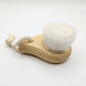 Facial Cleansing Brush with Eco Friendly Bamboo Handle - Gentle Manual Exfoliating Face Scrubber for Deep Pore Cleaning