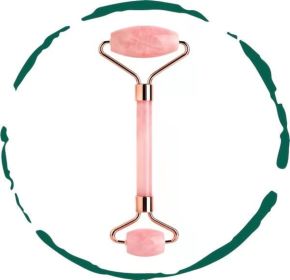 Authentic Rose Quartz Facial Roller for Face & Neck | Natural Stone Cooling Massager to Reduce Puffiness, Boost Circulation & Enhance Skin Glow