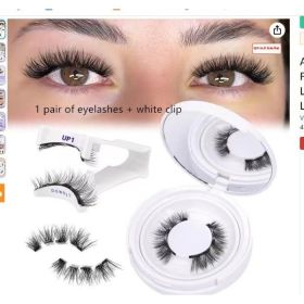 Magnetic Suction False Eyelashes Little Devil Supernatural Magnet Suit (Option: UBS103-1pair Eyelash Plus White Clip)