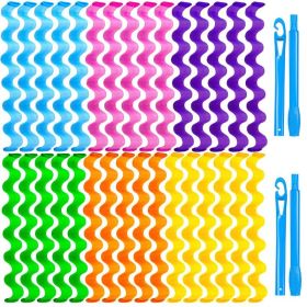 Heatless Hair Curlers Wave Curls Styling Kit For Women Girls On Hair Care - 30 Pcs - 6 Colors (Option: W13535455)