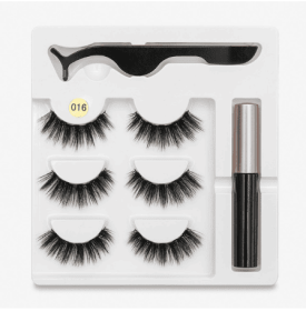 A Pair Of False Eyelashes With Magnets In Fashion (Option: 016 style)