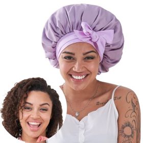 Silk Bonnet For Sleeping Women, Satin Hair Bonnet For Sleeping For Wavy Curly Natural Hair Women Men (Option: W13535435)