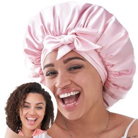 Silk Bonnet For Sleeping Women, Satin Hair Bonnet For Sleeping For Wavy Curly Natural Hair Women Men (Option: W13535437)