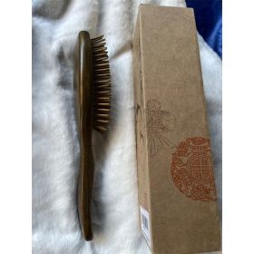 Natural Green Sandalwood Massage Comb, Hair Comb, Wooden Comb, Scalp Massager, Hair Growth Comb, Massage Comb (Option: 1pcs)