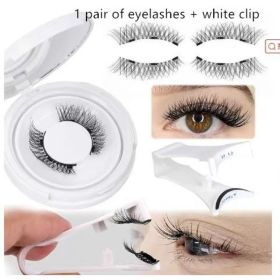 Magnetic Suction False Eyelashes Little Devil Supernatural Magnet Suit (Option: UBS083-1pair Eyelash Plus White Clip)