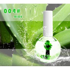 Nail Beauty Dried Flowers Nutrition Nail Treatment Oil Anti-agnail Nail Edge Moisturizing Nail Base Coat Natural Dried Flower Nutrient Solution (Option: 004 Aloe-15ML)