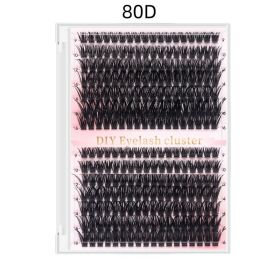 DIY Lash Extension Kit 280pcs Individual Lash Clusters D Curl 30D 40D Thick Volume Eyelash Clusters 0.07D 9-16MM Mixed Length Reusable Soft Natur (Option: 80D Eyelash)