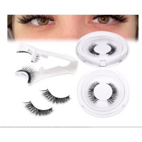 Magnetic Suction False Eyelashes Little Devil Supernatural Magnet Suit (Option: UBS093-1pair Eyelash Plus White Clip)