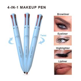 4 Color Lip Liner Highlighter Eyeliner And Eyebrow Pencil 4in1 makeup pen (Color: #03)
