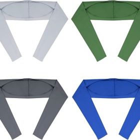 4 Pieces Cooling Shawl Golf Cooling Shawl Arm Sleeve Sun Protection Golf Shrug for Women Men Outdoor Sports (Color: Dark Gray, Light Gray, Blue, Green)