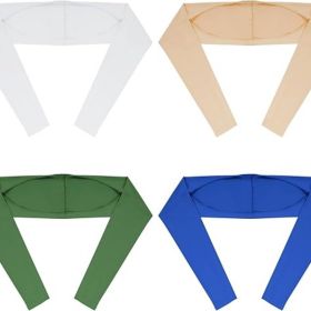 4 Pieces Cooling Shawl Golf Cooling Shawl Arm Sleeve Sun Protection Golf Shrug for Women Men Outdoor Sports (Color: Nude, Blue, Green, White)