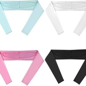 4 Pieces Cooling Shawl Golf Cooling Shawl Arm Sleeve Sun Protection Golf Shrug for Women Men Outdoor Sports (Color: Black, White, Pink, Blue)