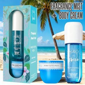 2-Piece Set, SOLO EN IBIZA Body & Hair Fragrance Mist And Body Cream Gift Box For Men And Women, Long Lasting Fragrance, 4 Different Scent (89551-89552-89553-89554: 2-Piece Set C)