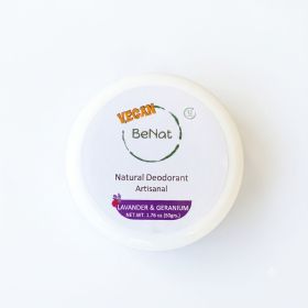 Vegan Deodorant Cream - All-Day Natural Odor Protection with Organic Coconut Oil & Essential Oils for Women, Men & Teens (Aluminum-Free, 1.76oz) (OPTIONS: Vegan - Lavender & Geranium)