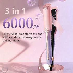 Professional Steam Hair Straightener Ceramic Tourmaline Ionic Flat Iron Glider (Option: 1pc)