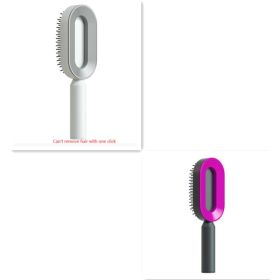 Self Cleaning Hair Brush For Women One-key Cleaning Hair Loss Airbag Massage Scalp Comb Anti-Static Hairbrush (Option: Set1)