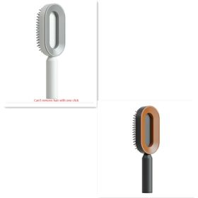 Self Cleaning Hair Brush For Women One-key Cleaning Hair Loss Airbag Massage Scalp Comb Anti-Static Hairbrush (Option: Set2)