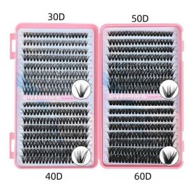 Lash Clusters, 640 Pcs Eyelashes Cluster Extensions 9-16mm Fluffy Individual Lashes 30D-60D D Curl False Eyelashes (Option: Only Eyelash Book)